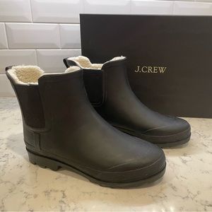 BRAND NEW J.Crew Sherpa-lined Chelsea Boots